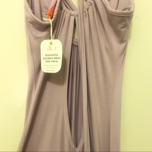 NWT Michelle Jonas Keyhole Maxi Dress in Lavender (Pink Topaz) Size Small - Picture 4 of 11